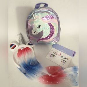 Claire's Accessories Glitter Unicorn Combo Lot For Girls - Cute Kawaii Gifts